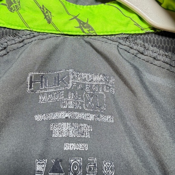 Huk Fishing Shirt Mens XL Gray Long Sleeve Ventilated Button Down Performance - Picture 8 of 13